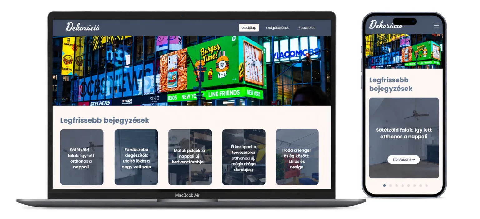 Weboldal keszites referencia dekoracio blog