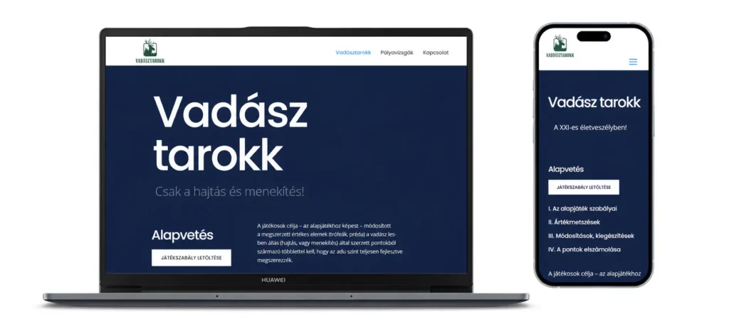 Weboldal keszites referencia vadasztarokk