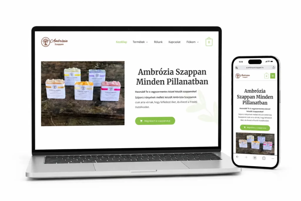 Webshop keszites referencia ambroziaszappan