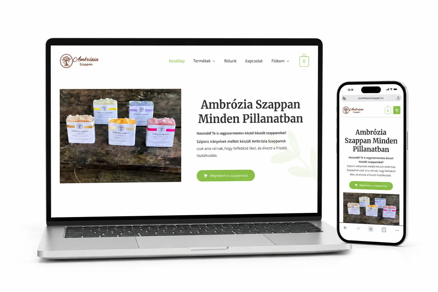 Webshop keszites referencia ambroziaszappan